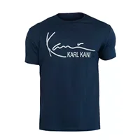 44607  تیشرت Karl Kani یقه گرد مردانه سرمه ای ساده