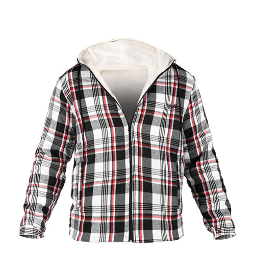 49009  سویشرت پشمی مردانه چهار خونه کلاه دار