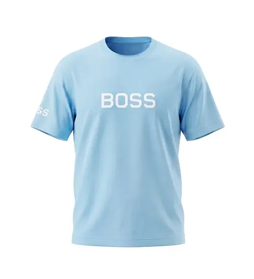تیشرت Boss یقه گرد مردانه نخ پنبه طرح دار