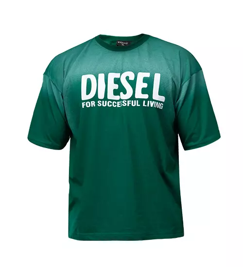 47617  تیشرت Diesel یقه گرد مردانه ابر و بادی