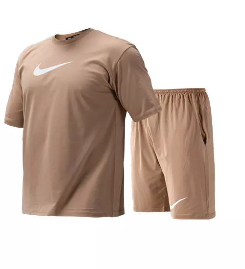 47710  ست تیشرت و شلوارک مردانه طرح دار Nike یقه گرد