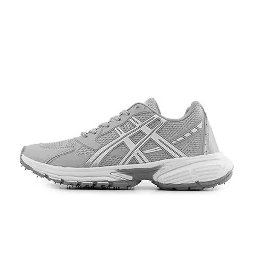 50702  کفش مردانه اسپرت چرم مصنوعی طوسی سفید Asics