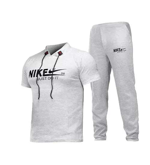 48210  ست مردانه تیشرت و شلوار Nike سفید طرح دار