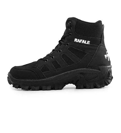 49310  کفش ساقدار مردانه مشکی بنددار