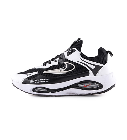 48750  کفش مردانه اسپرت چرم مصنوعی مشکی سفید Nike