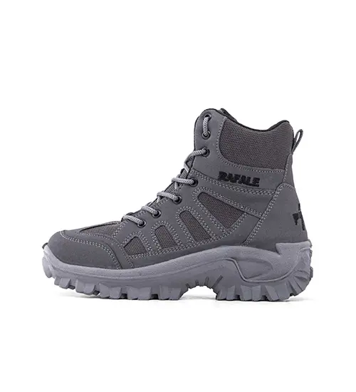 49104  کفش ساقدار مردانه طوسی بنددار