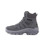 49104 کفش ساقدار مردانه طوسی بنددار