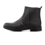 49071 نیم بوت چرم مصنوعی مردانه مشکی زیپ دار