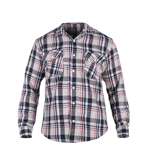 49157  پیراهن اسپرت پشمی مردانه آستین بلند چهارخانه