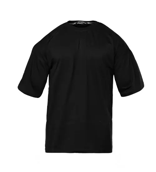 47154  تیشرت لش یقه گرد مردانه مشکی بیسیک
