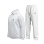 49225 ست مردانه هودی و شلوار Alo سفید ساده