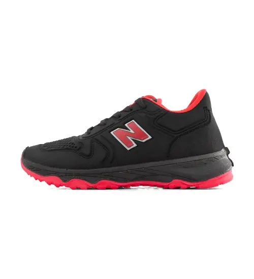 51269  کفش مردانه اسپرت چرم مصنوعی مشکی قرمز New Balance