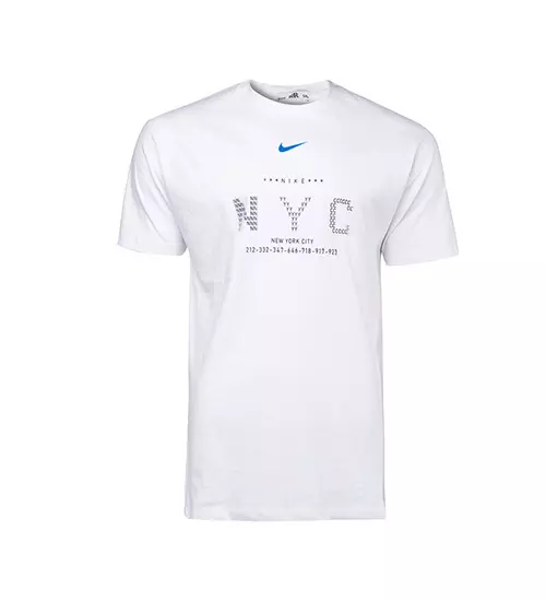 45214  تیشرت Nike یقه گرد مردانه سفید پنبه طرح دار