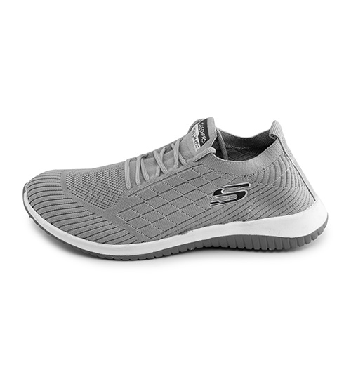 45561  کفش اسپرت Skechers مردانه طوسی سفید بند دار
