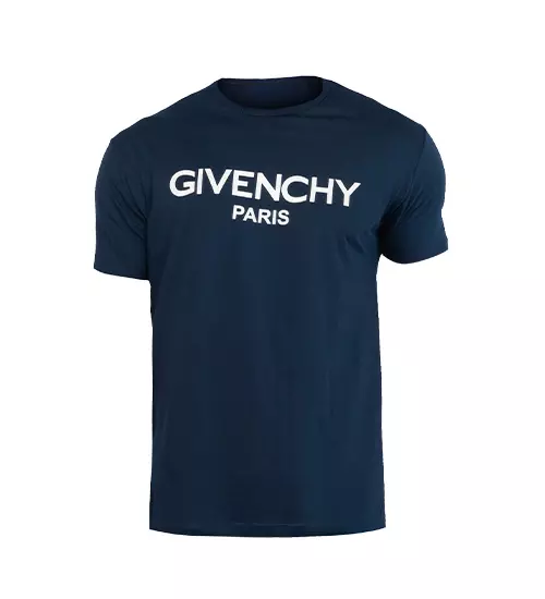 44602  تیشرت Givenchy یقه گرد مردانه سرمه ای ساده