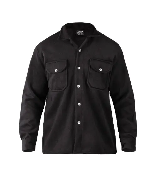 49288  پیراهن اسپرت فوتر مردانه آستین بلند مشکی