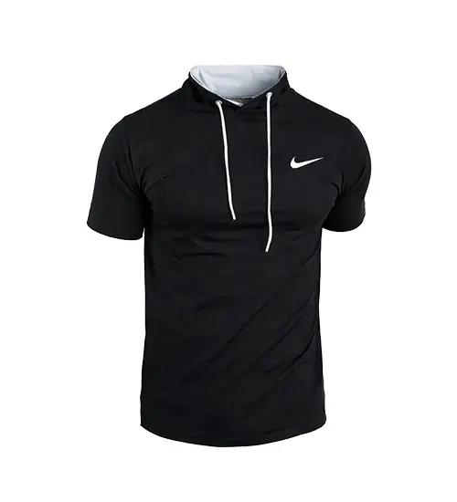 49663  تیشرت Nike یقه گرد مردانه مشکی نخ پنبه ساده