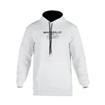 48725 هودی مردانه کلاه دار سفید طرح دار