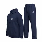 49223 ست مردانه هودی و شلوار Alo سرمه ای ساده