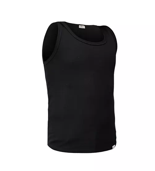 47984  رکابی مردانه مشکی ساده یقه گرد