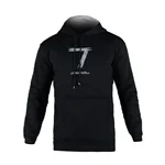 48689 هودی مردانه کلاه دار مشکی طرح دار