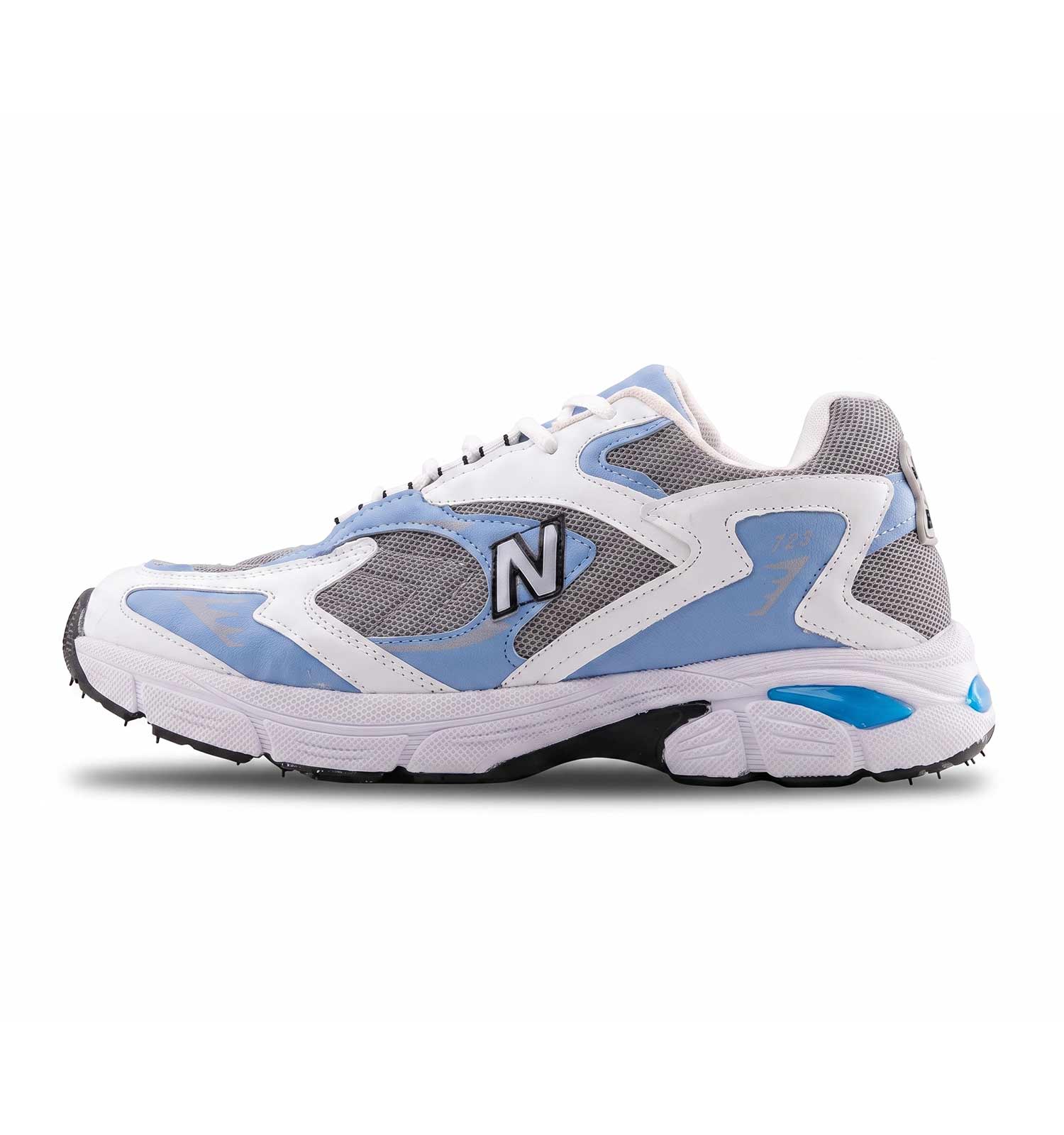 50682  کفش مردانه اسپرت چرم مصنوعی سفید آبی New Balance