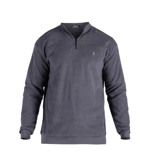 49139  بلوز سلانیک نیم زیپ مردانه یقه دار ساده