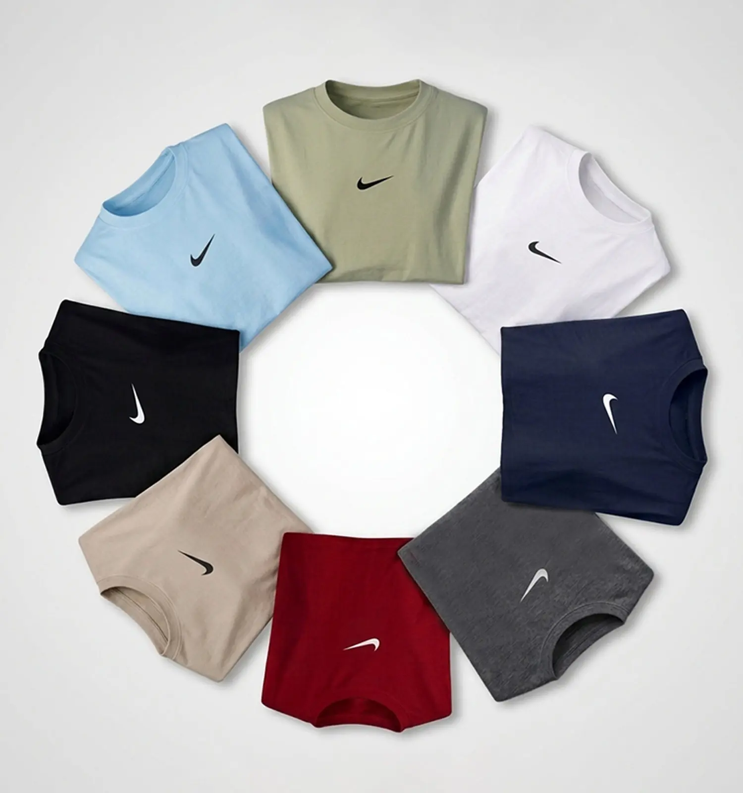 50405  تیشرت Nike یقه گرد زنانه باکسی نخ پنبه طرح دار