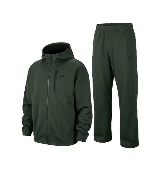 50427  ست سویشرت و شلوار مردانه نرمال ساده اسپان سبز ارتشی Nike