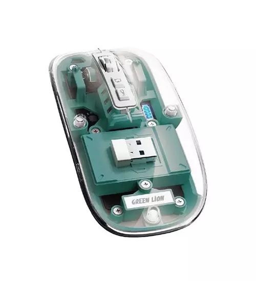 46786  ماوس شفاف گرین لاین Green Lion transparent mouse