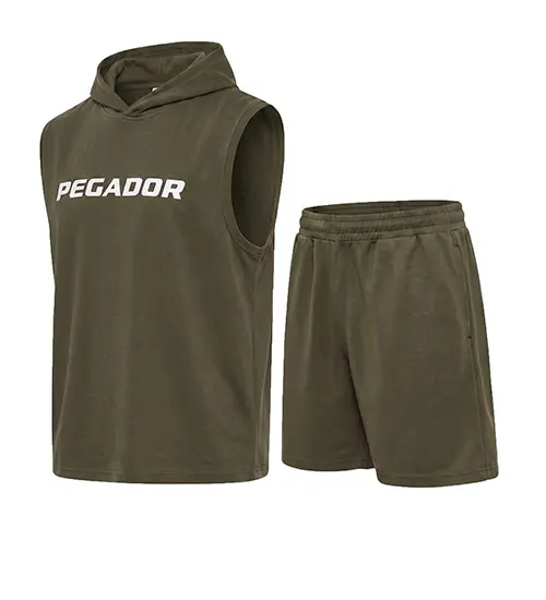 ست رکابی و شلوارک مردانه نرمال طرح دار  Pegador