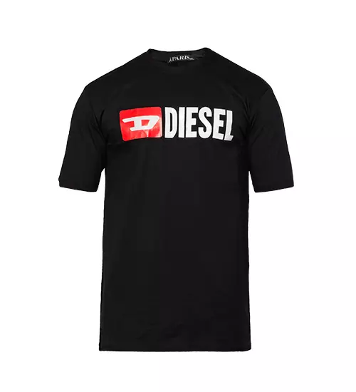 46878  تیشرت Diesel یقه گرد مردانه مشکی طرح دار