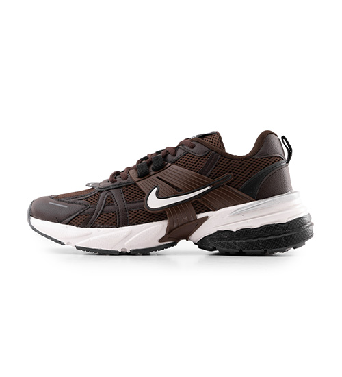 50680  کفش مردانه اسپرت چرم مصنوعی قهوه ای سفید Nike v2k