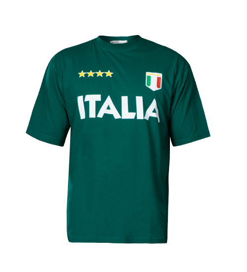 47935  تیشرت Italia یقه گرد مردانه طرح دار