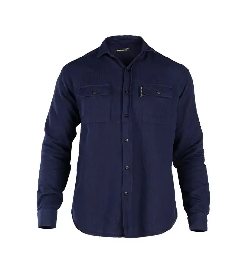 49259  پیراهن مردانه آستین بلند سرمه ای ساده